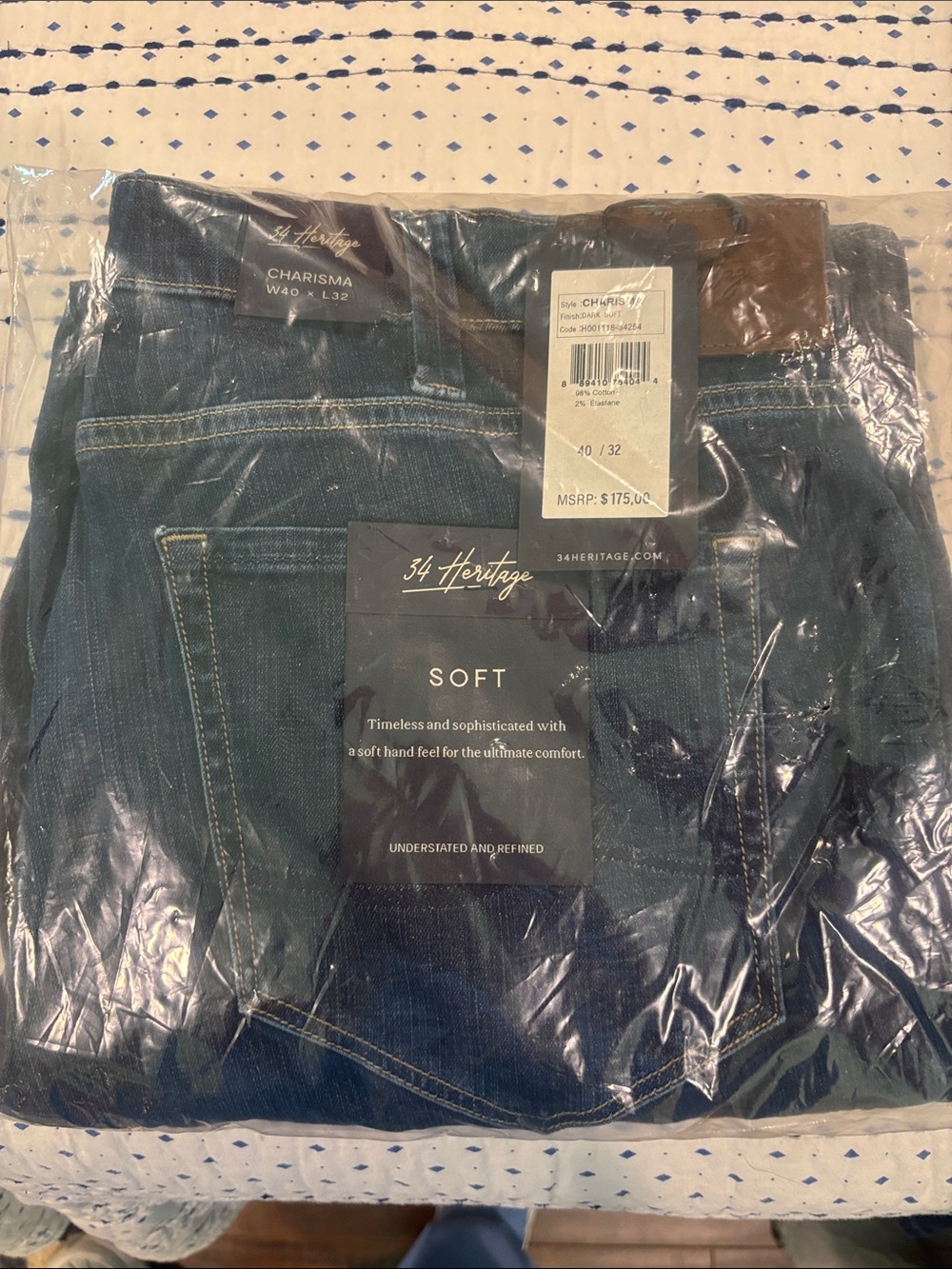 Heritage Charisma Soft Men's Jeans - Dark Indigo